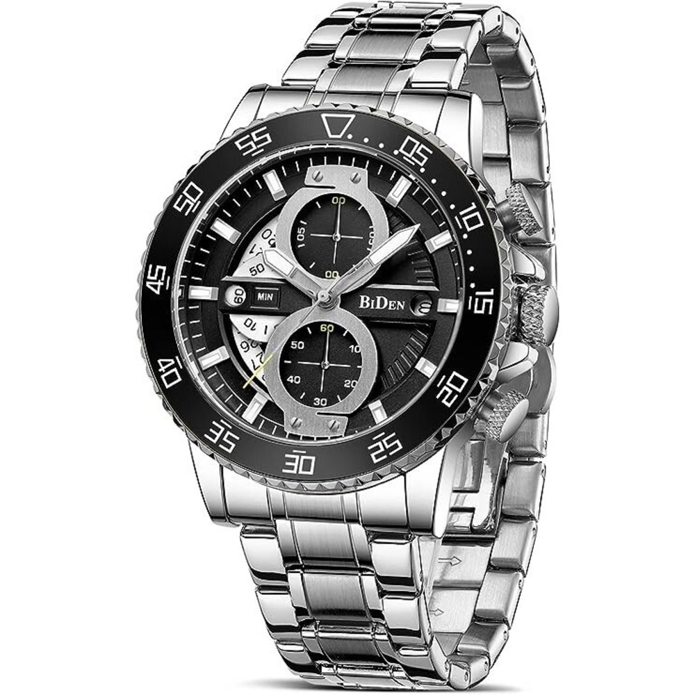 Mens Watch Chronograph Waterproof Analogue Quartz Watch Designer Stainless
